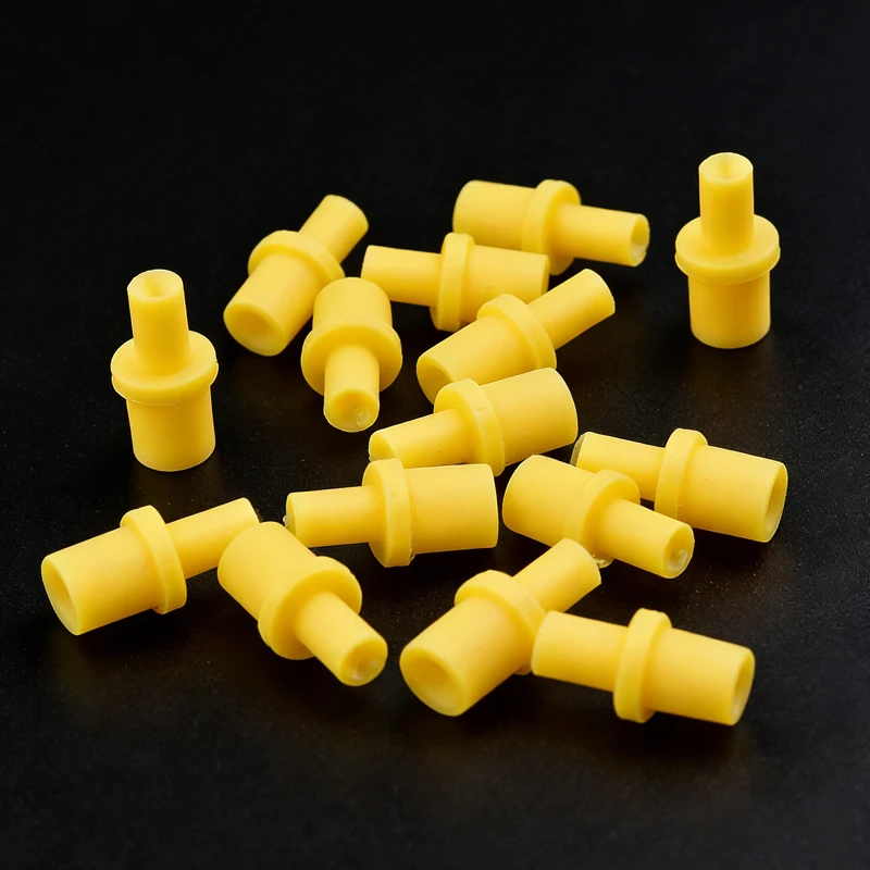 Syringe silicone soft yellow pumping air hollow joint part rubber connector 4 4.0 4mm ciss inkjet cartridge cleaning clean tool