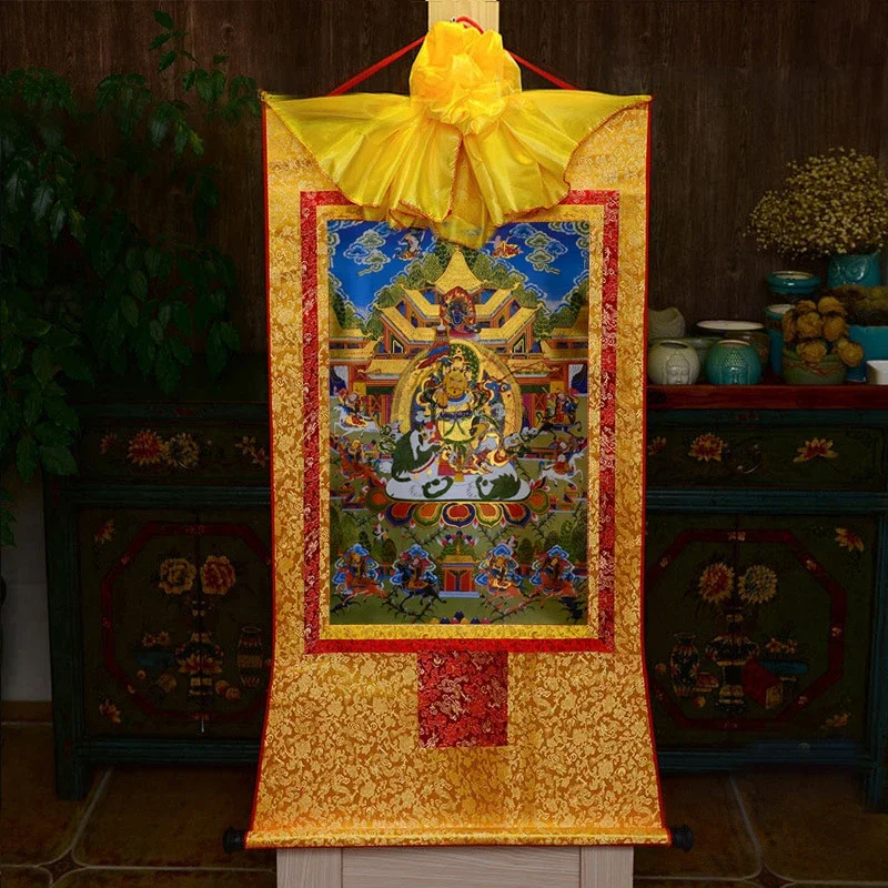 Tibet Tibetan Buddha Print Silk Gild Thangka Thanka Buddhism Palden Lhamo