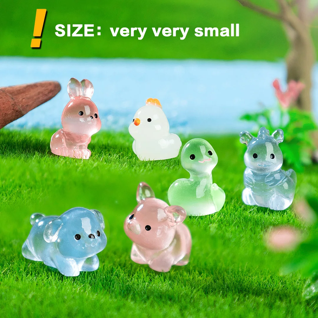 12 قطعة زودياك الصينية القرد الدجاج الكلب خنزير البقرة النمر أرنب التنين الأفعى تمثال مصغرة الجنية حديقة الديكور اكسسوارات