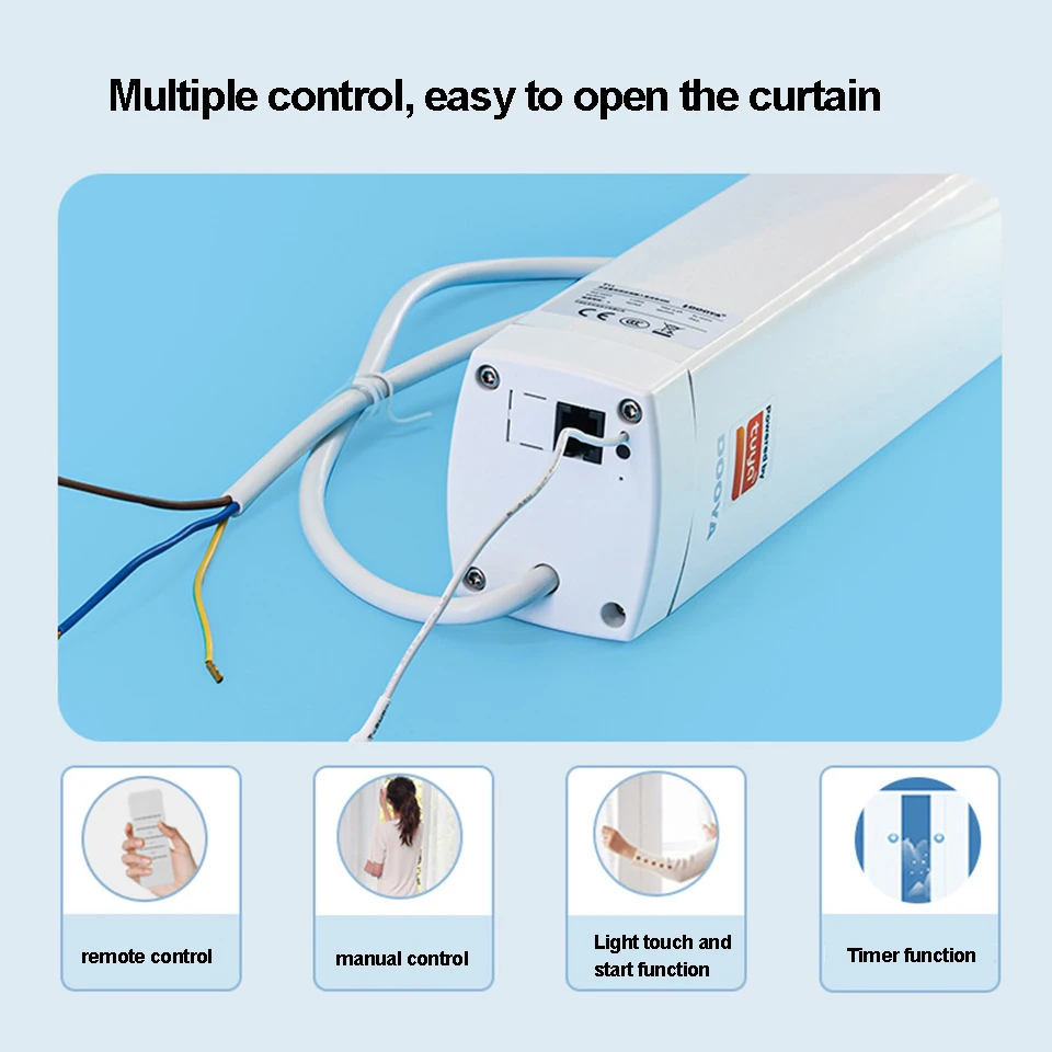 Dooya T11 Tuya zigbee Motor de cortina inteligente eléctrico RF433 Control remoto soporte de motor Control de voz aplicación asistente de Google Alexa