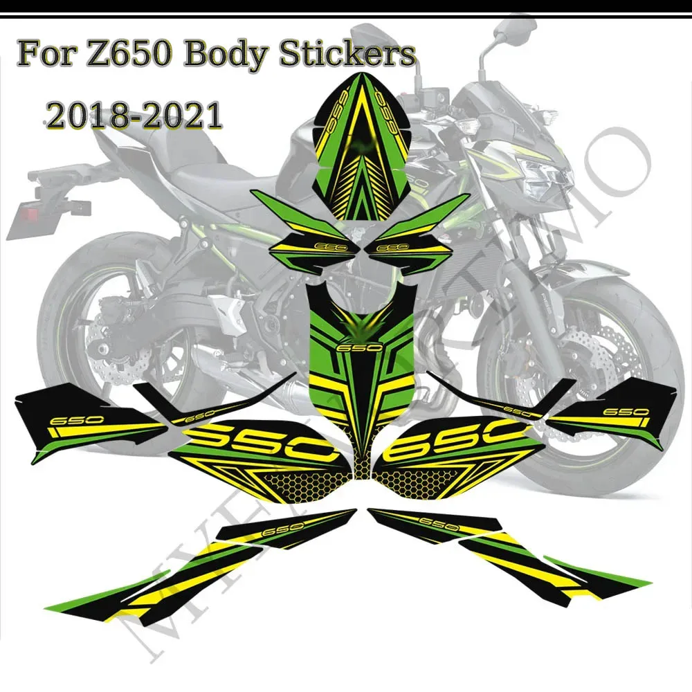 

2018 2019 2020 2021 Tank Pad For Kawasaki Z650 Z 650 Protector Stickers Decal Kit Knee Emblem Badge Logo Fairing Protection