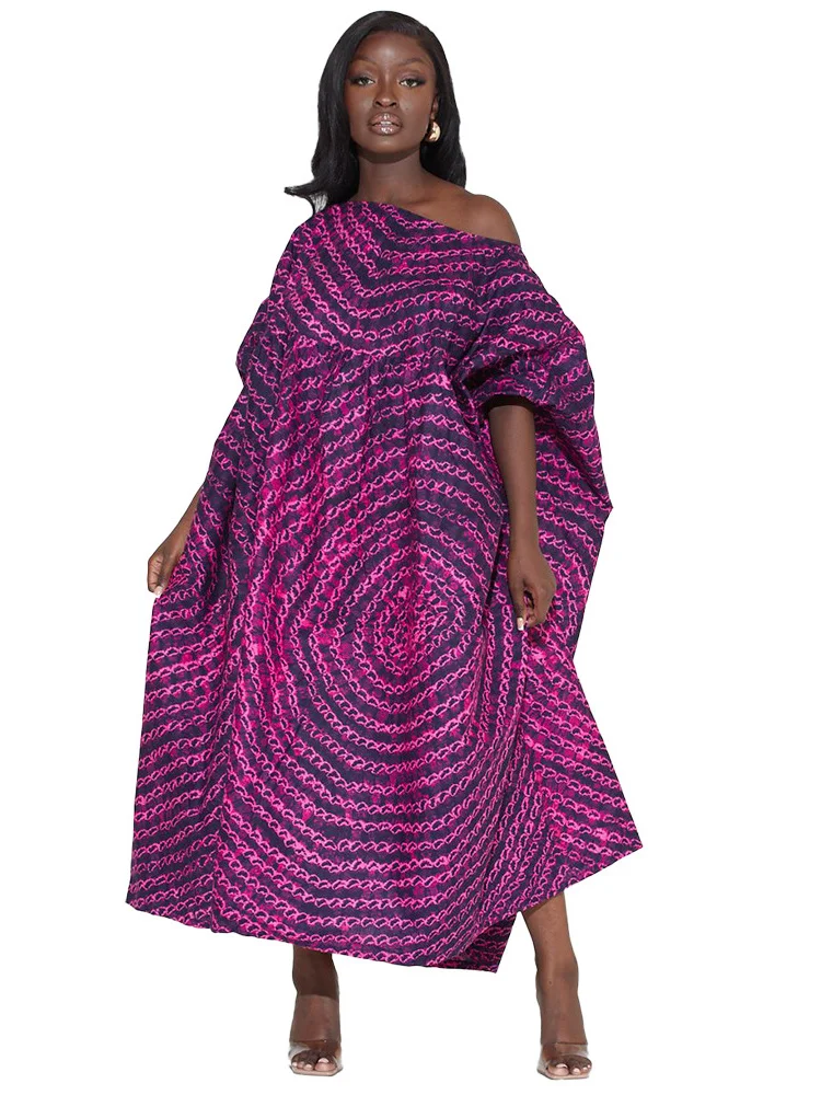 Wmstar-ropa de talla grande para mujer, vestidos africanos, ropa de calle holgada con dobladillo grande, vestido Maxi de fiesta, venta al por mayor, envío directo, 2022