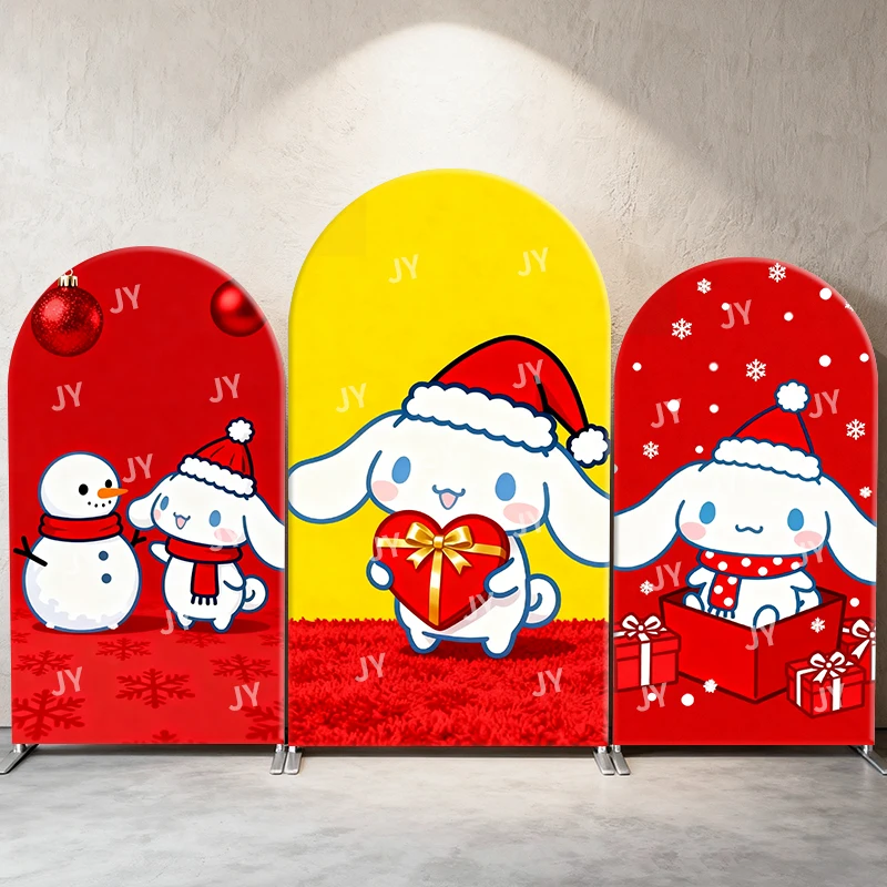 

Christmas Cinnamoroll Arch Background, Christmas Party Decorations, Festive Photo Backdrop, Kid 's Birthday Party Photo Setup