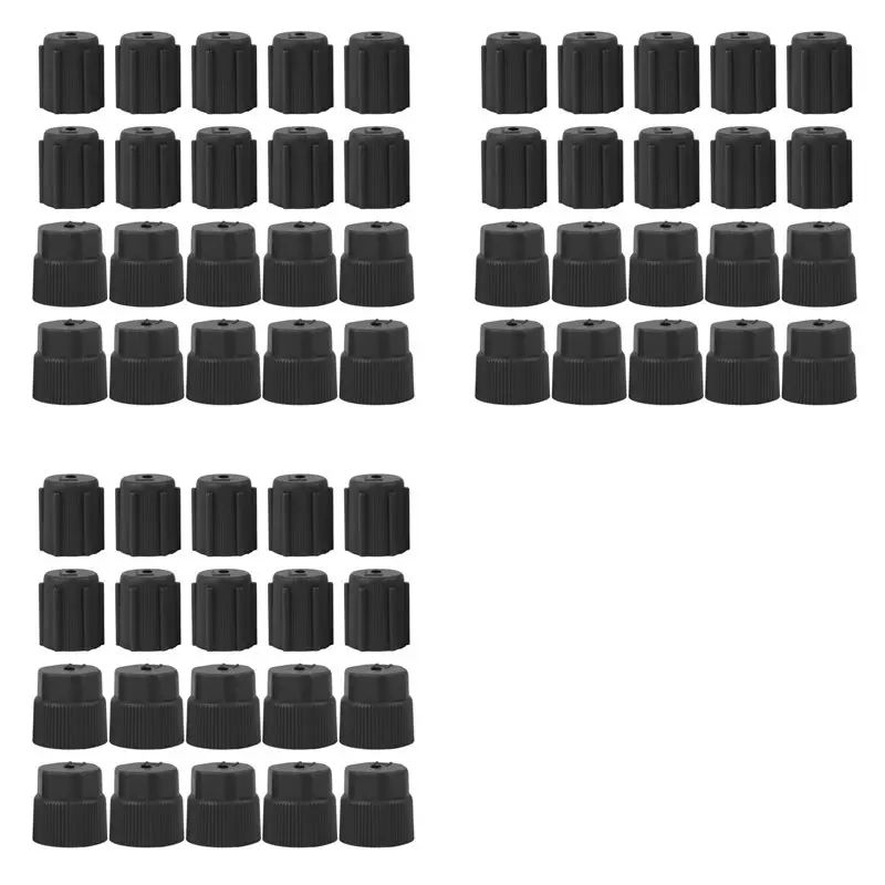 

【EFFICIENT 】60Pcs R134A Air Conditioning Service AC System Charging Port Caps Car Charging Port AC System Caps Accessories