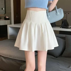 Gyaru Krótka Spódnica Damska Czarna Seksowna Mini Spódniczka Dla Kobiety Biała Wysoka Talia Casual Oferta Wysokiej Jakości Vintage Tanie Ubrania Y2k