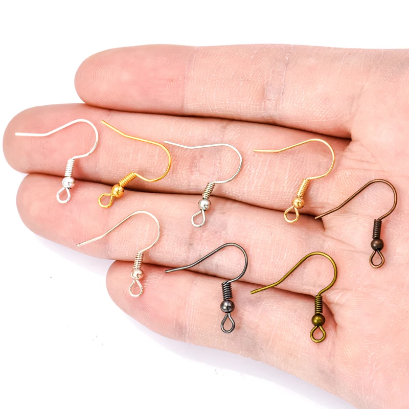 

YuenZ 100 pcs 6 Color DIY Iron Earring Hook Findings Earrings Clasps Hooks For Earrings Jewelry making 20*17mm V101