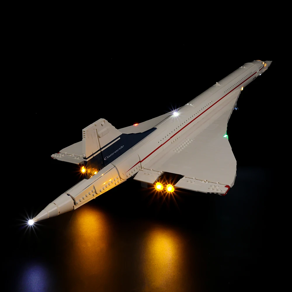 LED Light Kit For 10318 Concorde DIY Light Toy Set（Not Included Building Blocks)