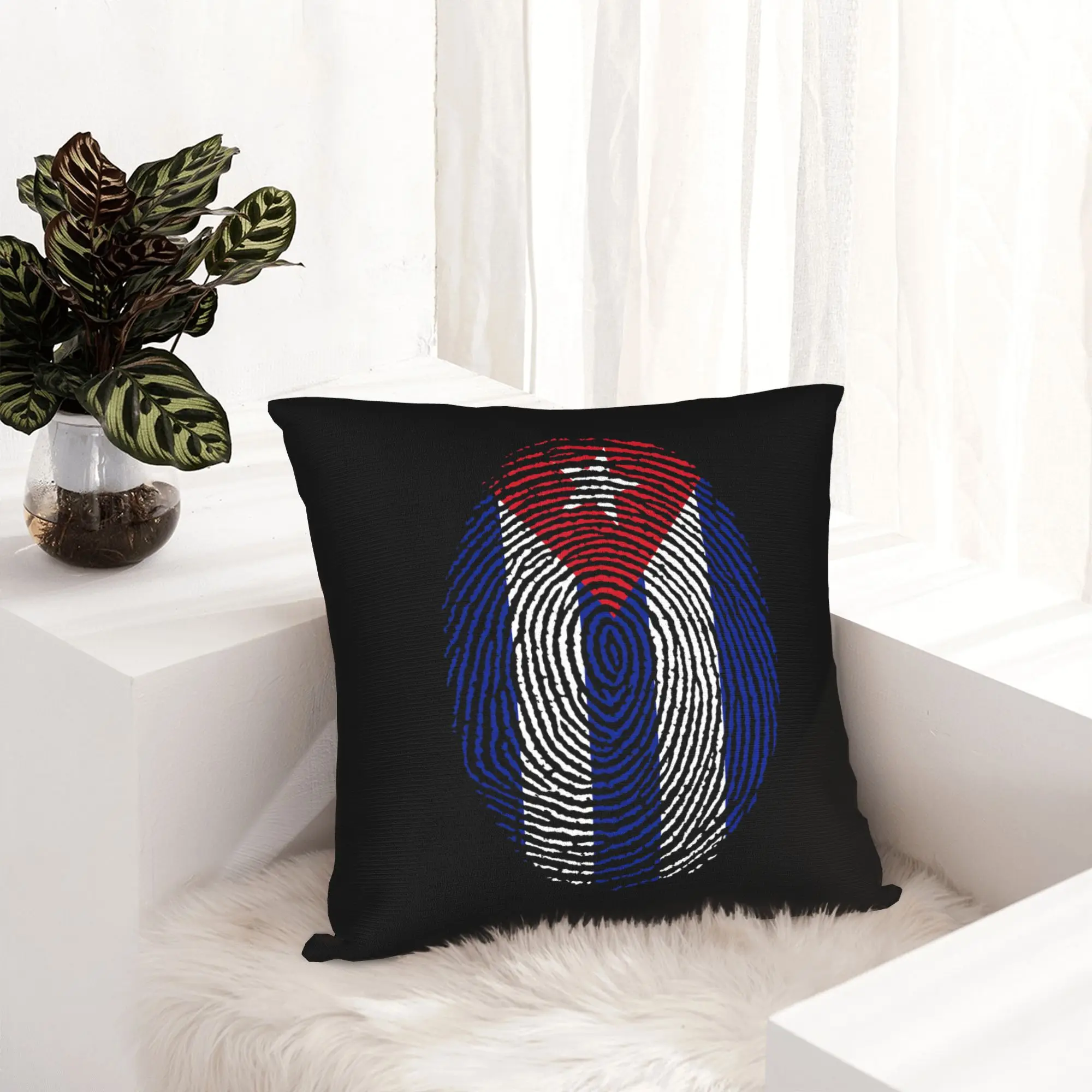 Cuba Flag Hispanic Heritage Cuban Pride Pillowcase Printed Cushion Cover Decor  Throw Pillow Case Cover Bed Square