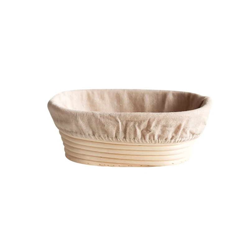 1Set Rattan Dough Dough Mold Set Cutter Round Basket European Bag Baking Basket Toast Basket