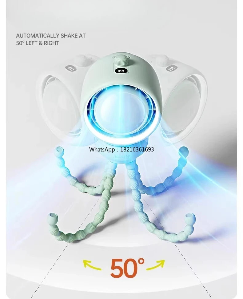 Store 2055   Outdoor Bladeless Handheld Fan, Bladeless Vibration Charging Energy-saving Fan
