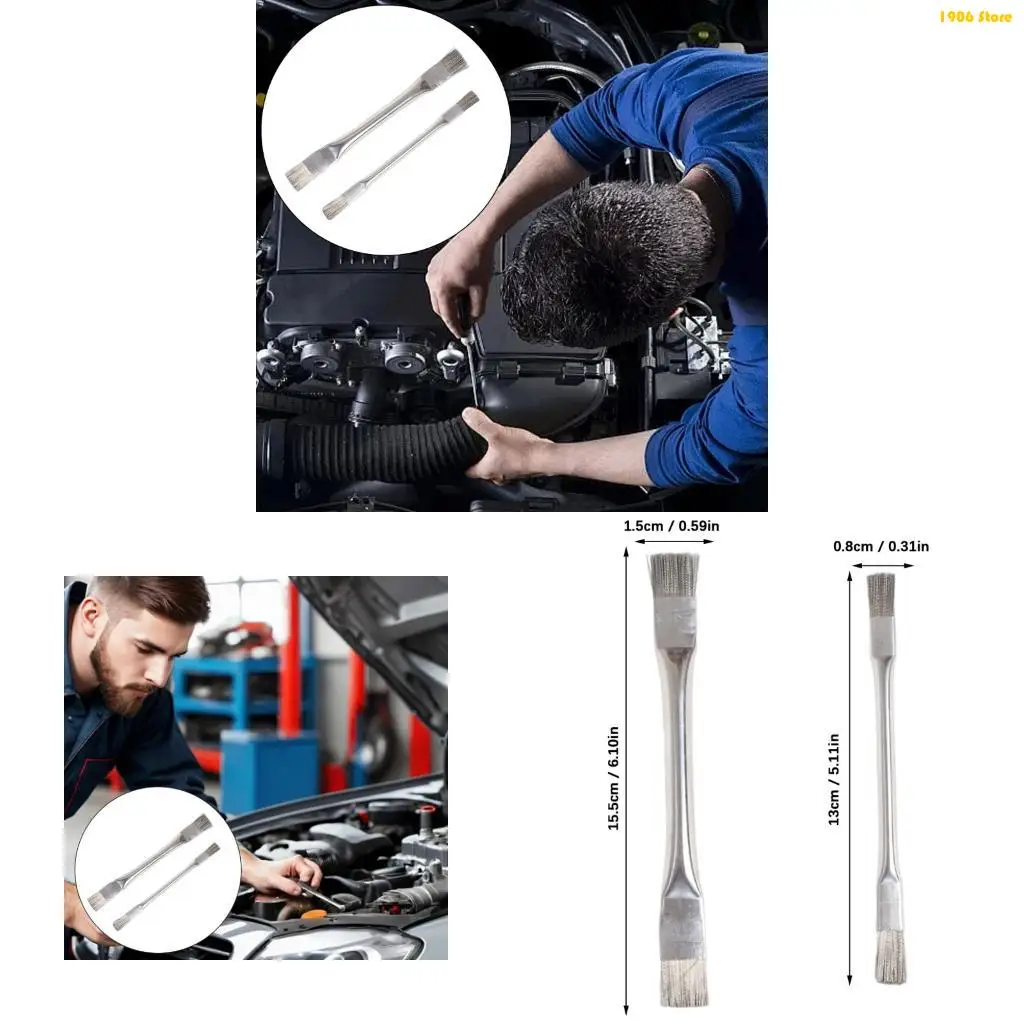 U1JB 2Pcs Professional Gaps Scouring Brushes Bristles For Floor Tile Joint Cleaning