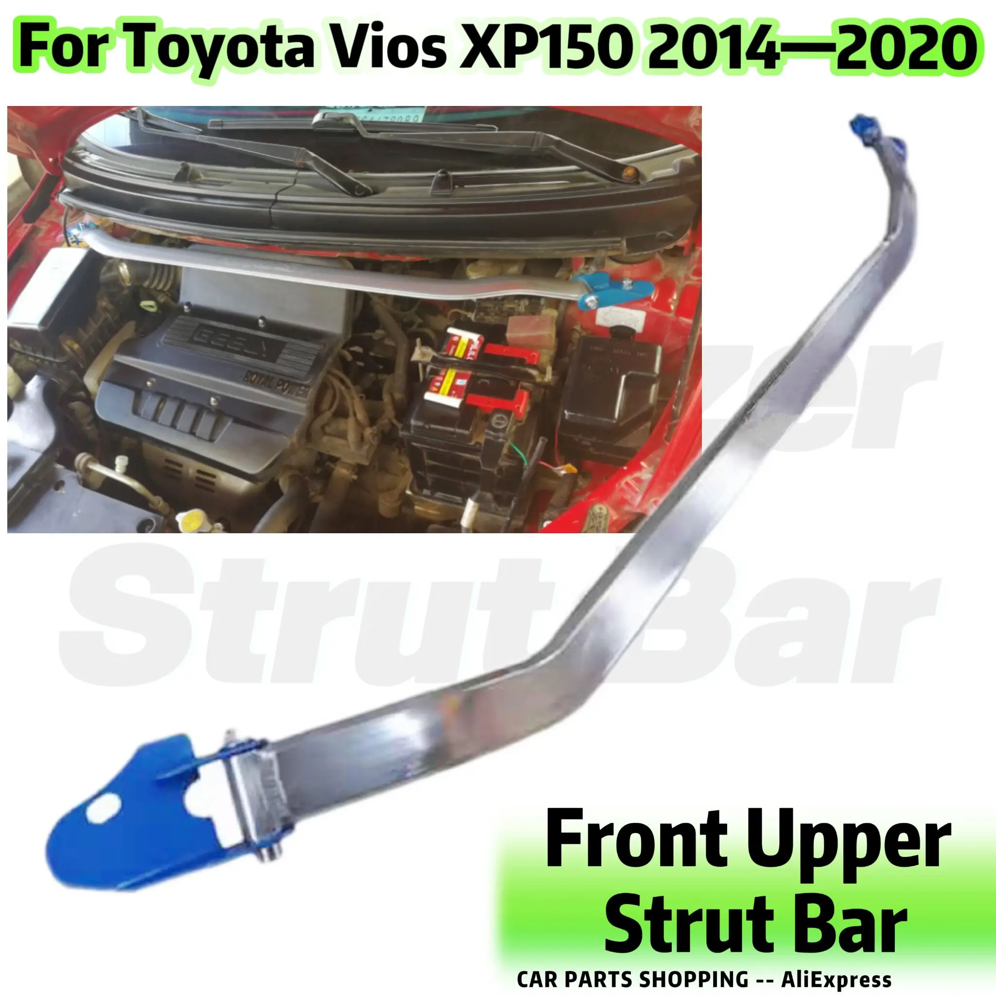 

Front Stabilizer Strut Bar For Toyota Vios XP150 2014-2020 Upper Engine STB Strut Tower Brace Anti Roll Anti Sway Suspension