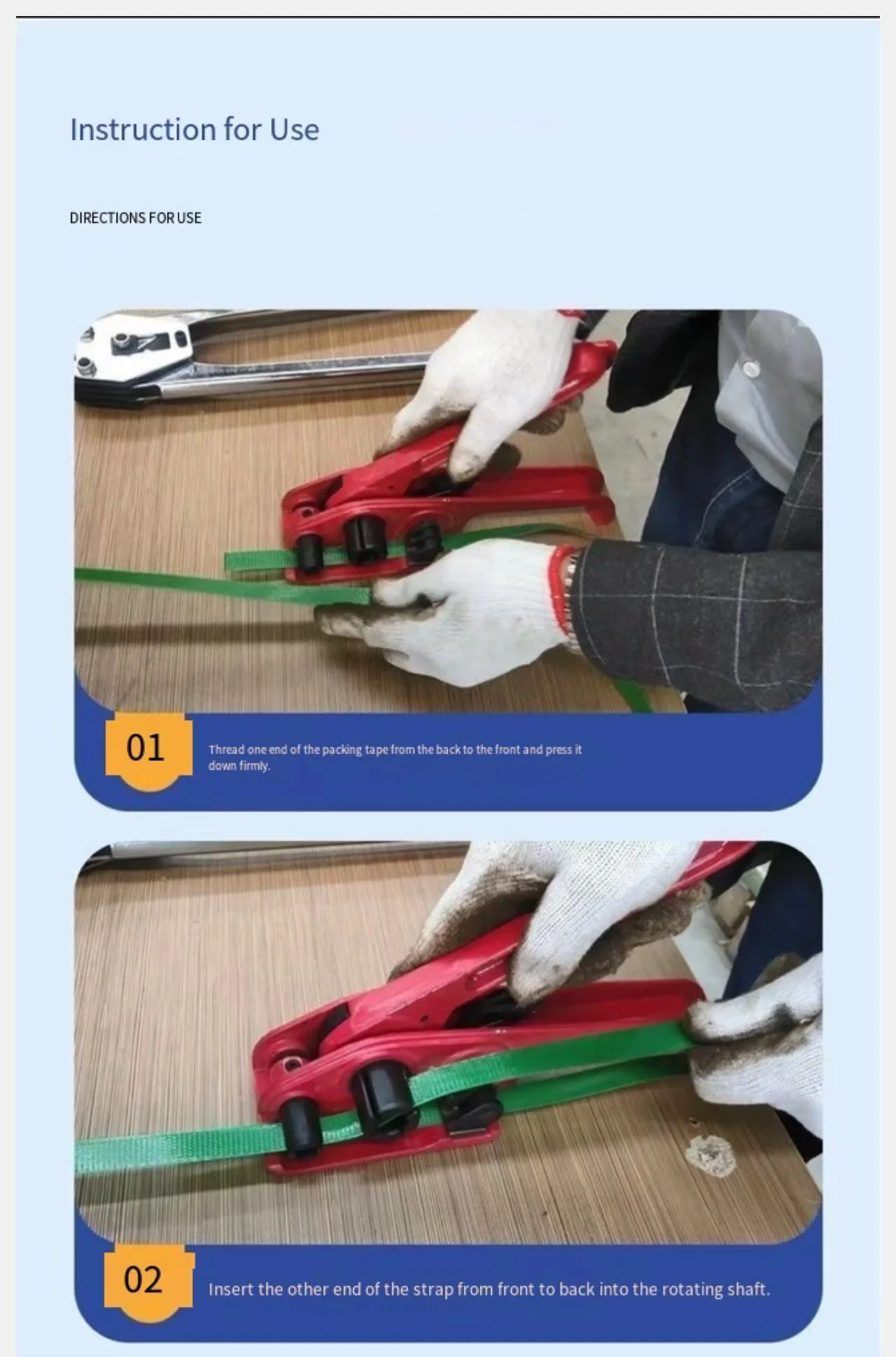 Manual Banding Tool Strapping Machine PP PET Strapping Sealer Crimping Strapping Tool Packing Wrapping Machine Red