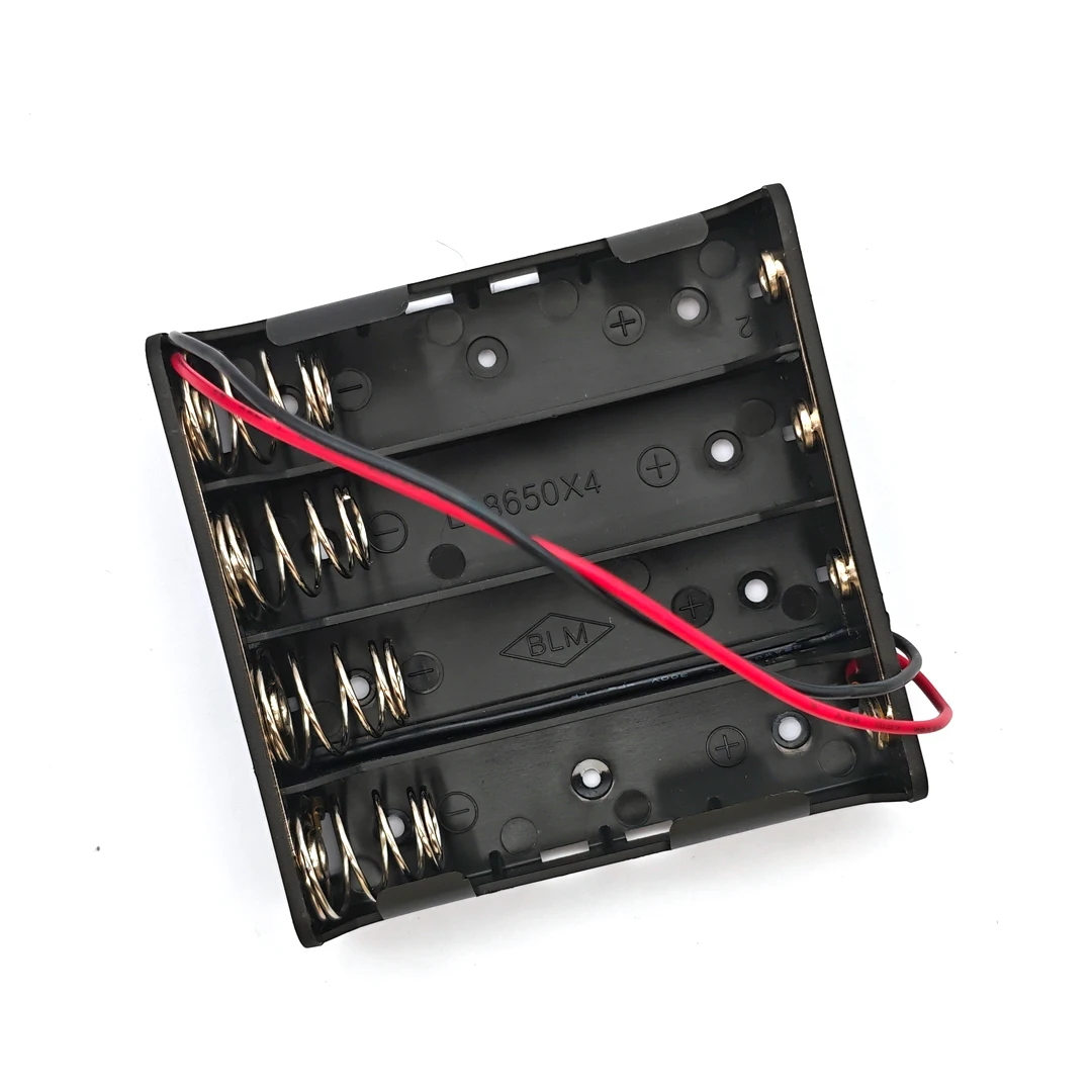 2/3/4-Fach 18650 Batteriehalter-Box, 3,7V Parallel-Batterie-Aufbewahrungsgehäuse mit Rot-Schwarzem Kabel, Federkontakt DIY-Stromversorgung – Detail 7