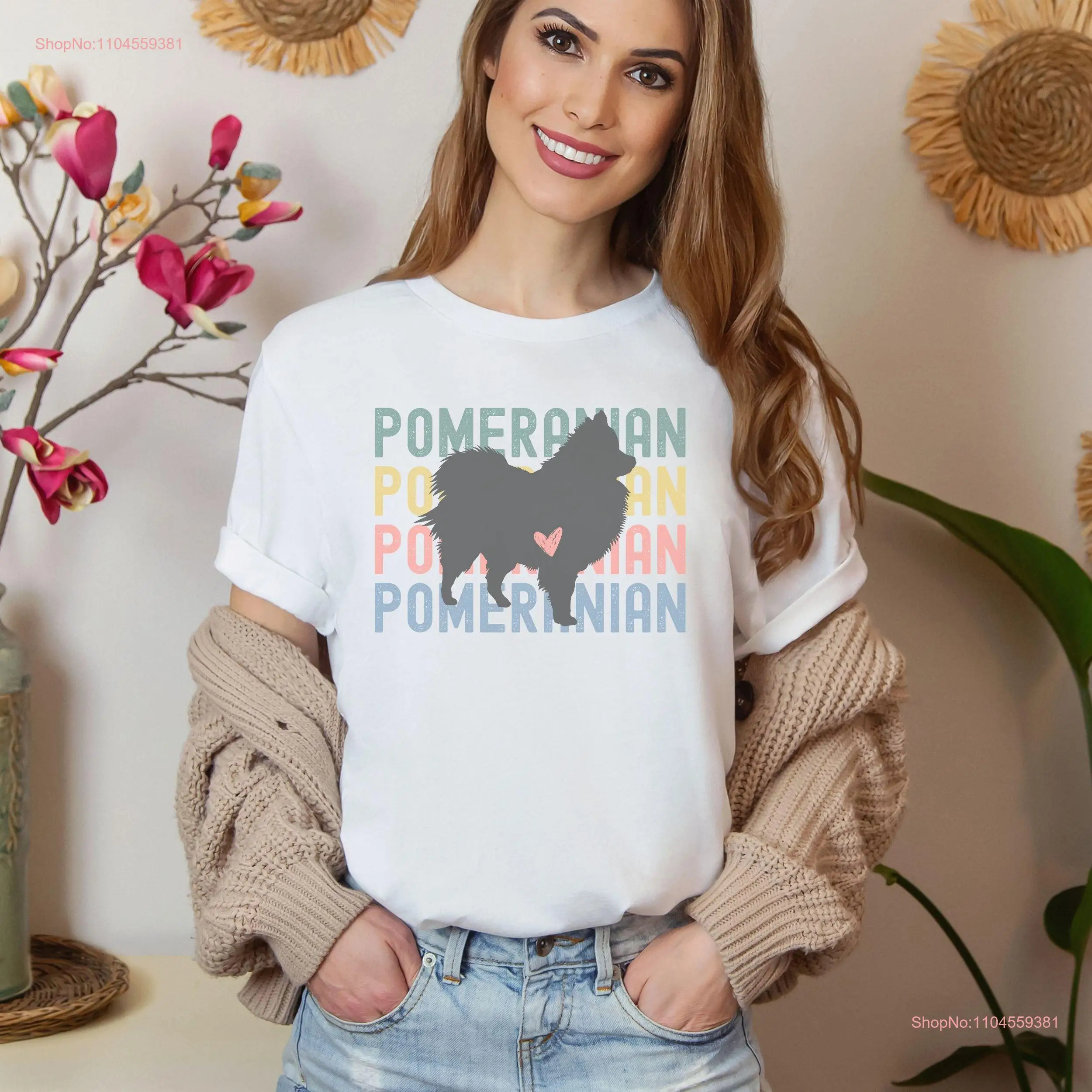 Pomeranian T Shirt Mom or Dad Birthday Dog Mother's Day owner lover breeder long or short sleeves