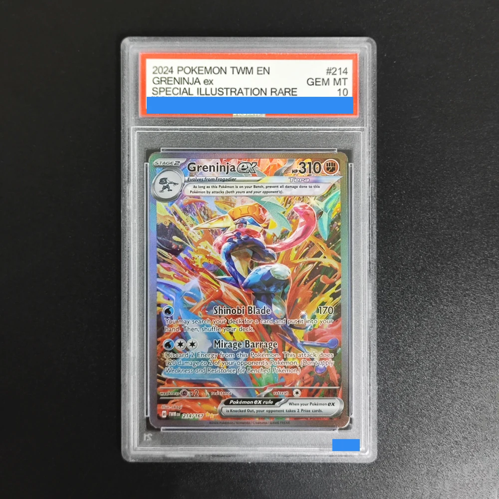 

Прокси-аккаунт POKEMON TWM EN-TWILIGHT MASQUERADE # Коллекционная игровая карта 214 GRENINJA ex 214/167 с аутентификацией и оценкой 10