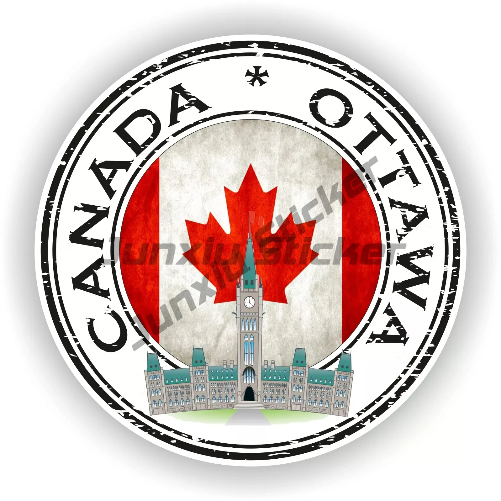

Montreal Calgary Ottawa Canada Round Flag Vinyl Sticker Canadian Circle Badge Sticker Maple Leaf Sticker Canada Toronto
