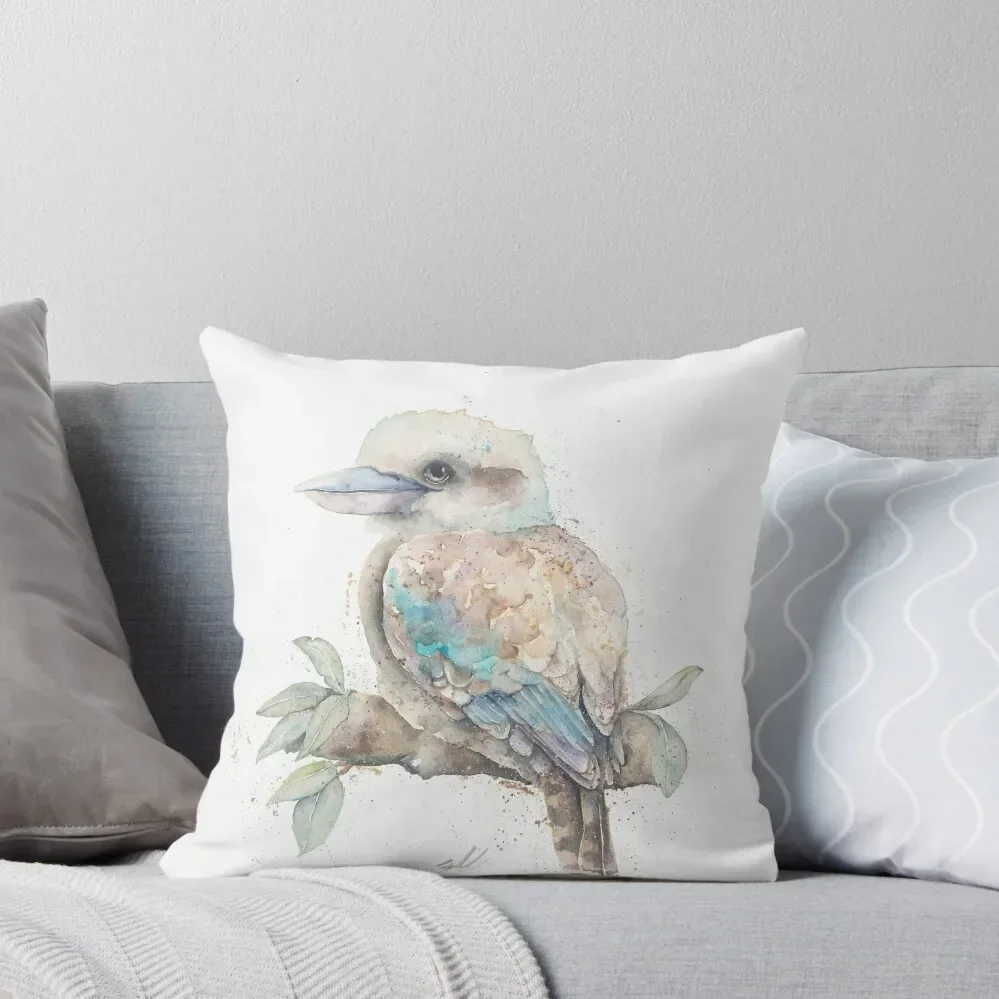 Australian Kookaburra - Watercolour Animal Painting Throw Pillow Ornamental Pillow Decorative Cushion Cover pillow