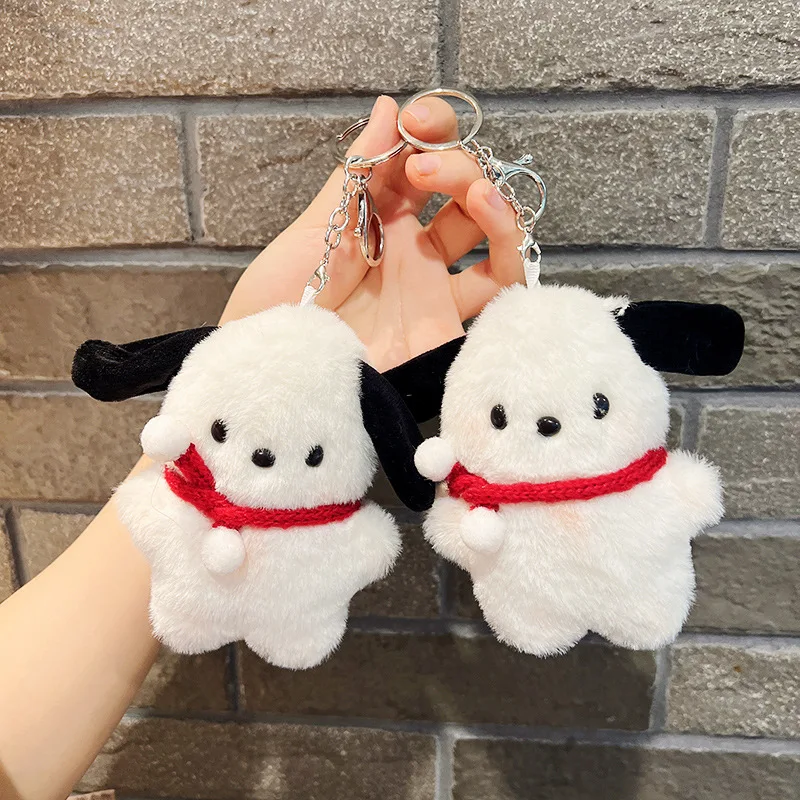 

New Sanrio Key Chain Cute Pochacco Doll Girl Bag Pendant Kawaii Room Decoration Children Pillow Couple Gift Cute Christmas Gift