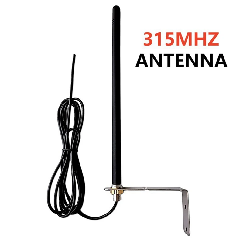 Universal 315Mhz Antenna For Garage Door Radio Signal Booster Repeater Outdoor Waterproof 315Mhz Gate Control Antenna Black