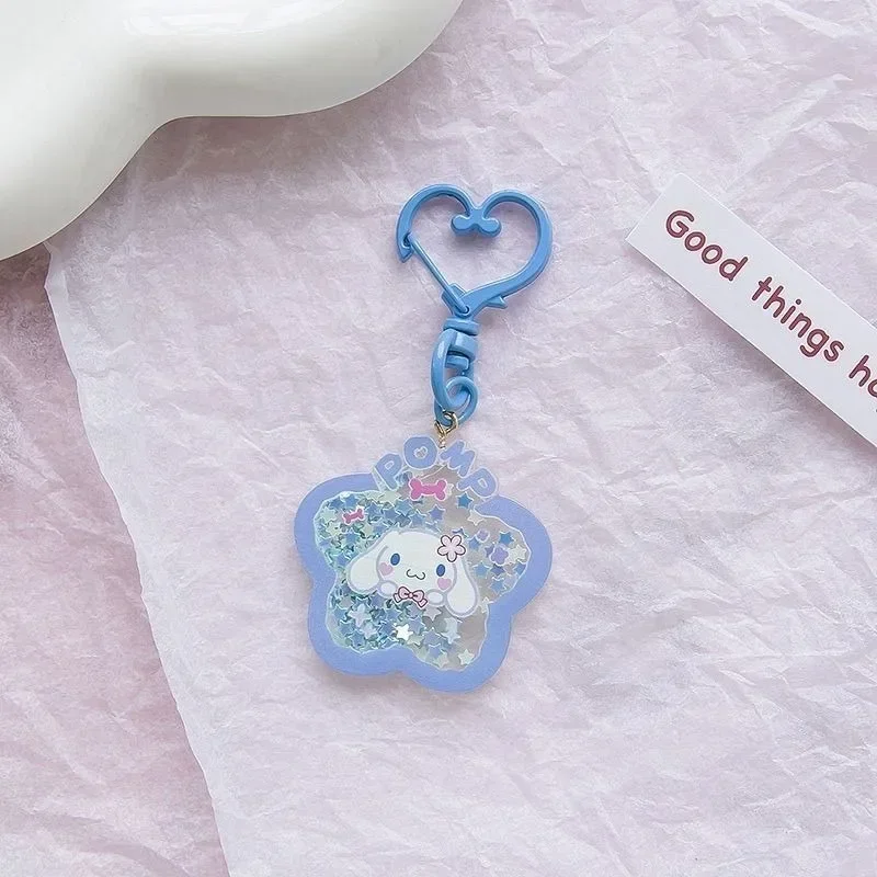 

MINISO Hello Kitty Anime Kawaii Ins Kuromi Keychain Pendant Cute Cartoon Cinnamoroll Bag Decoration Creativity Gifts for Girls