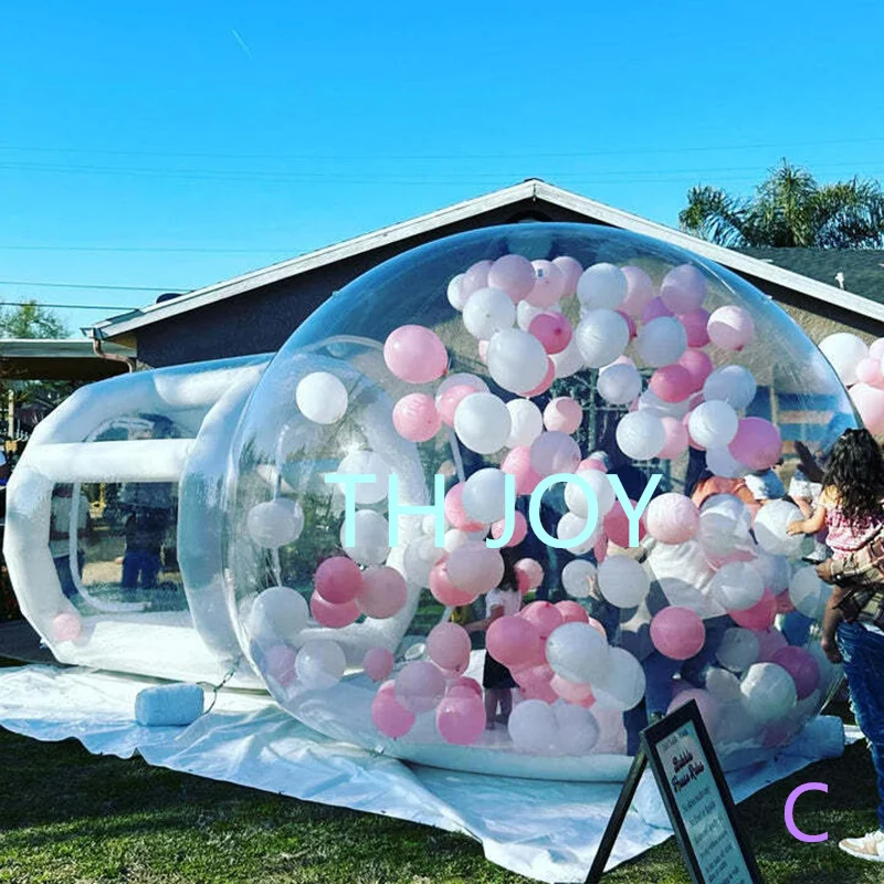 fast air ship to door,clear inflatable dome tent,luxury inflatable bubble house, outdoor inflatable tent for camping