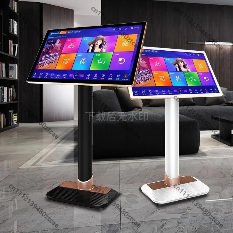 Smart Voice Karaoke All-in-One Machine, Capacitive Touch Screen HomeKTV Player Multi-language Audio Entertainment Singing System