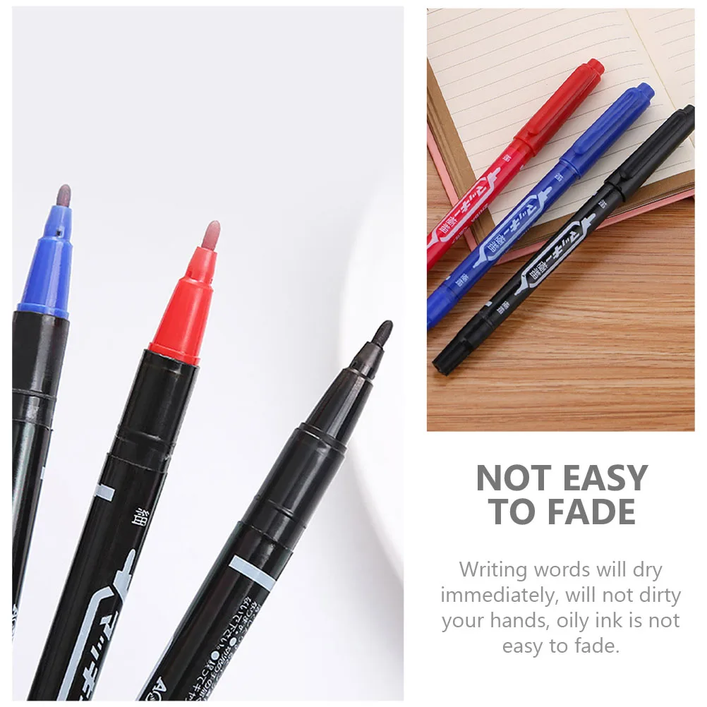 20Pcs Water Resistant Double-Ended Oil-Based Markers for School Supplies
