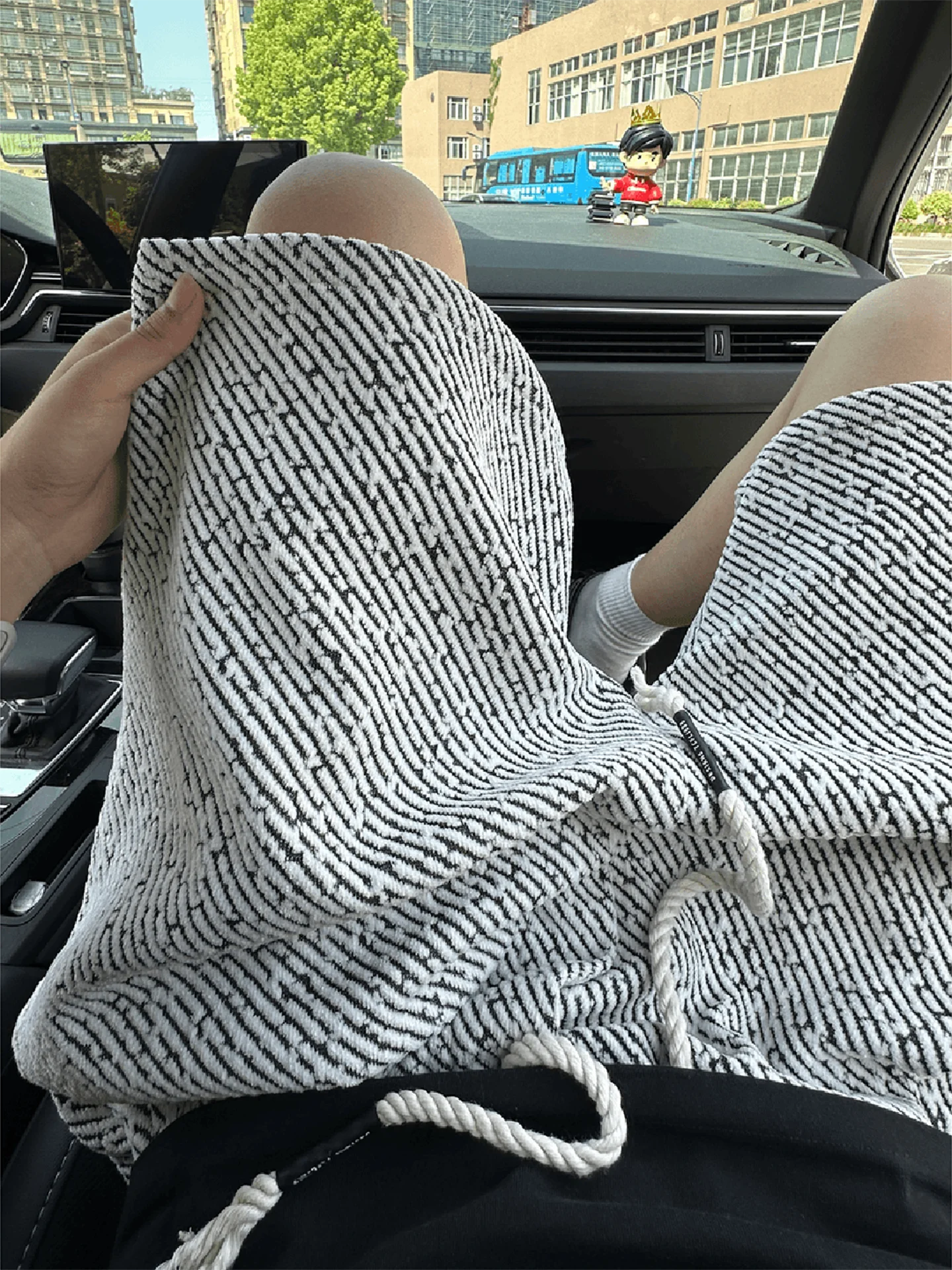 

Zebra Stripe Knitted Shorts Men's Summer Outdoor Wear Loose Straight Casual Beach Pants Teenage Youth Casual Fashion Polyeste...
