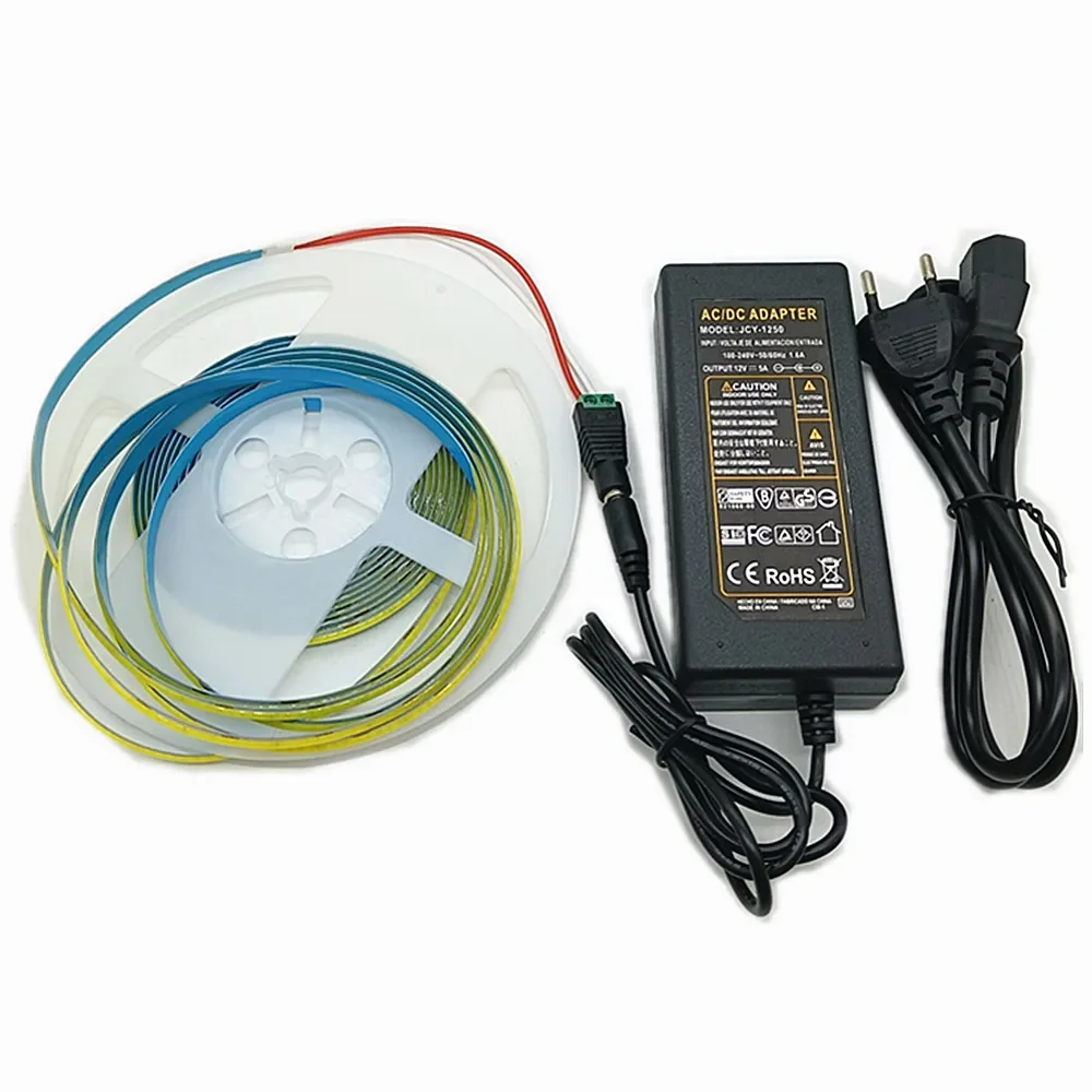 COB Light Strip Self-Adhesive Ultra-Thin 12V1M2M3M4M5M Low Voltage LED And Adaptre Flexible Soft Ceiling Decoration Cabinet Supe image 5