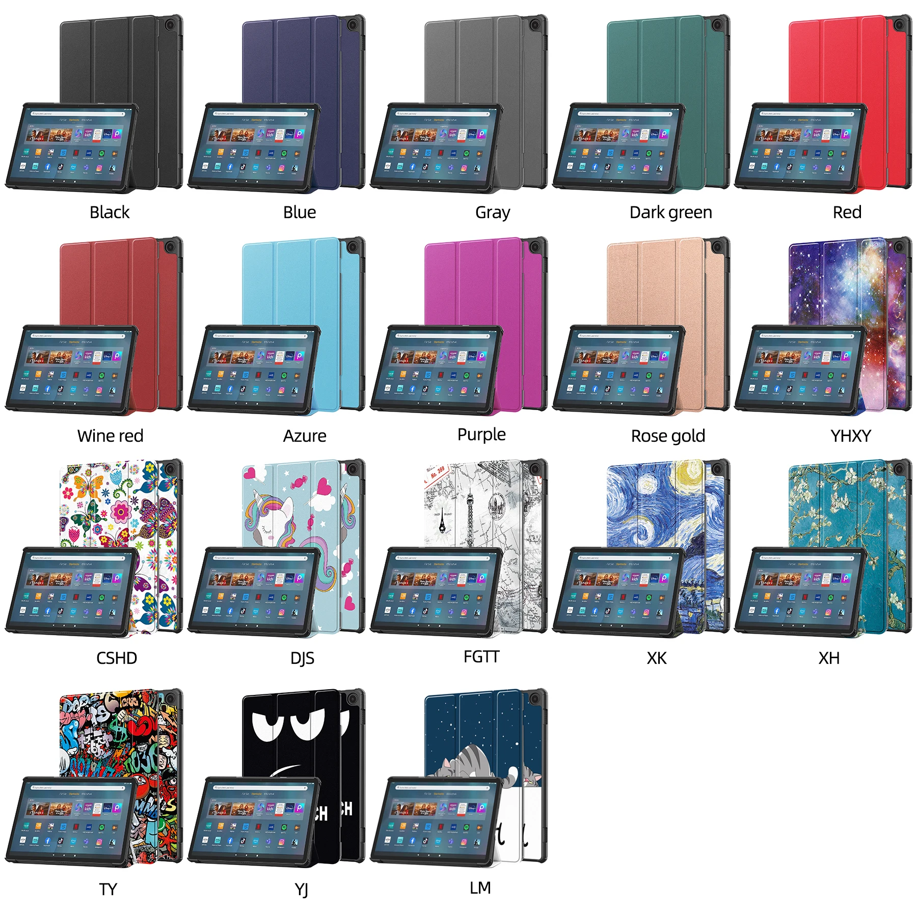 For Kindle Fire Max 11 Inch 2023 Coloured Drawing Flip Leather Case Ultra-Thin Shockproof With Foldable Stand Tablet Cover