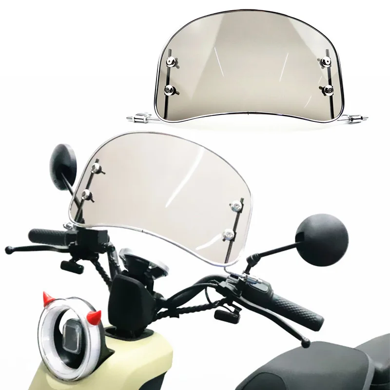 

Motorbike Windshield Front Screen Wind Shield Screens Deflectors For Roman Holiday Electric Vehicle Windscreen Modified Parts