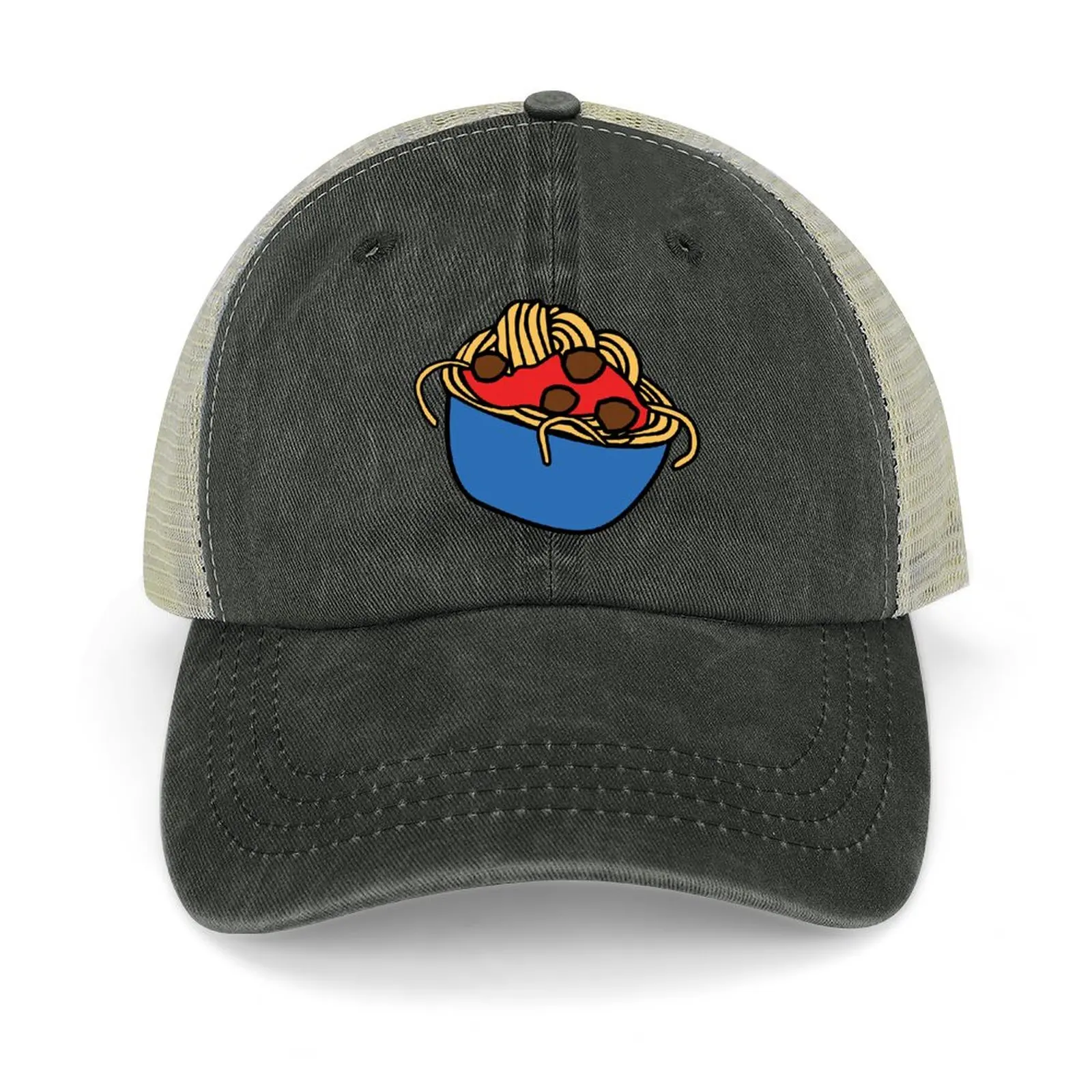 

Spaghetti Pasta and Meatballs Baseball Cap Icon Beach Outing Trucker Hat Caps For Men Women's