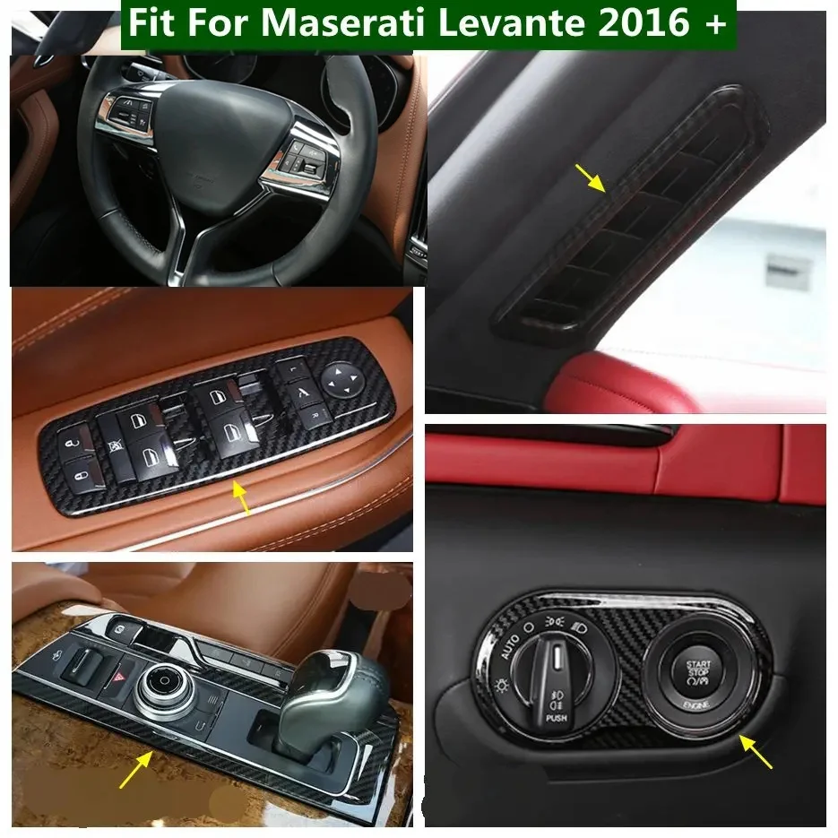 

Window Lift Button / Head Lights Switch / Gear Shift Panel Cover Trim Fit For Maserati Levante 2016 - 2020 Car Accessories