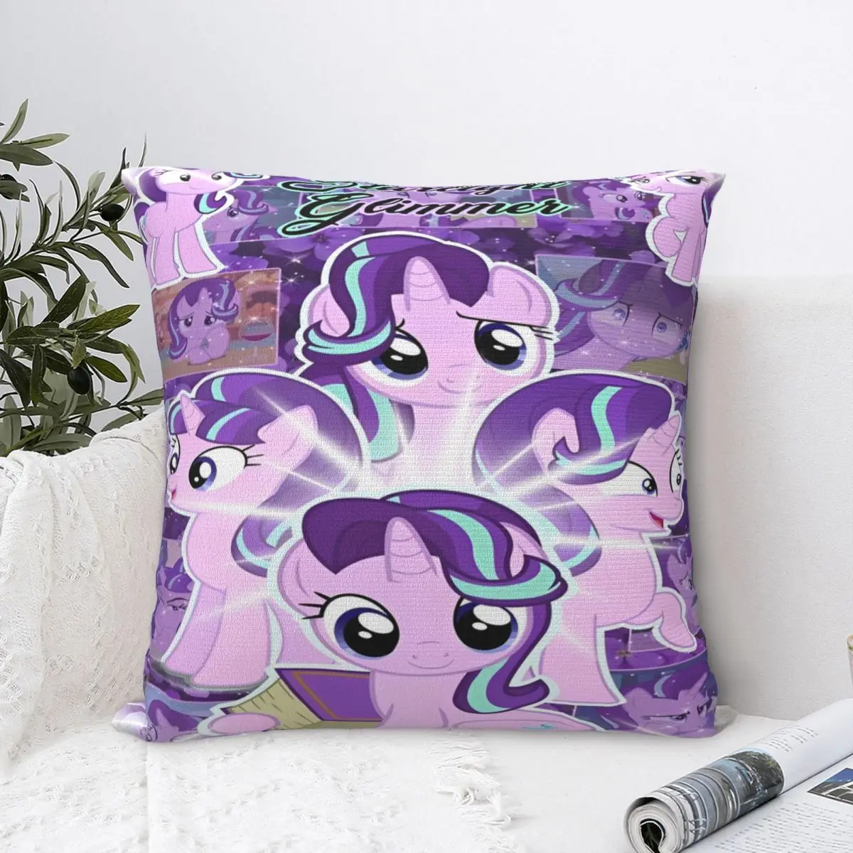 Cartoon My Little Pony Pillowcases Kawaii Print Home Sofa Throw Pillow Covers Car Cushion