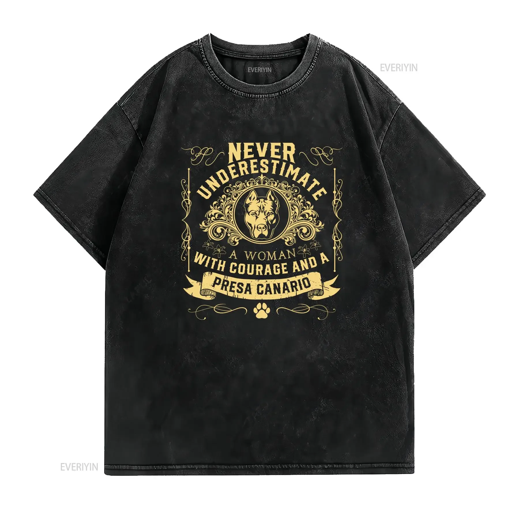 NEW LIMITED A Woman With Courage And Presa Canario 2 Idea T Shirt S 3XL vintage Washed designer clothes graphic fashion