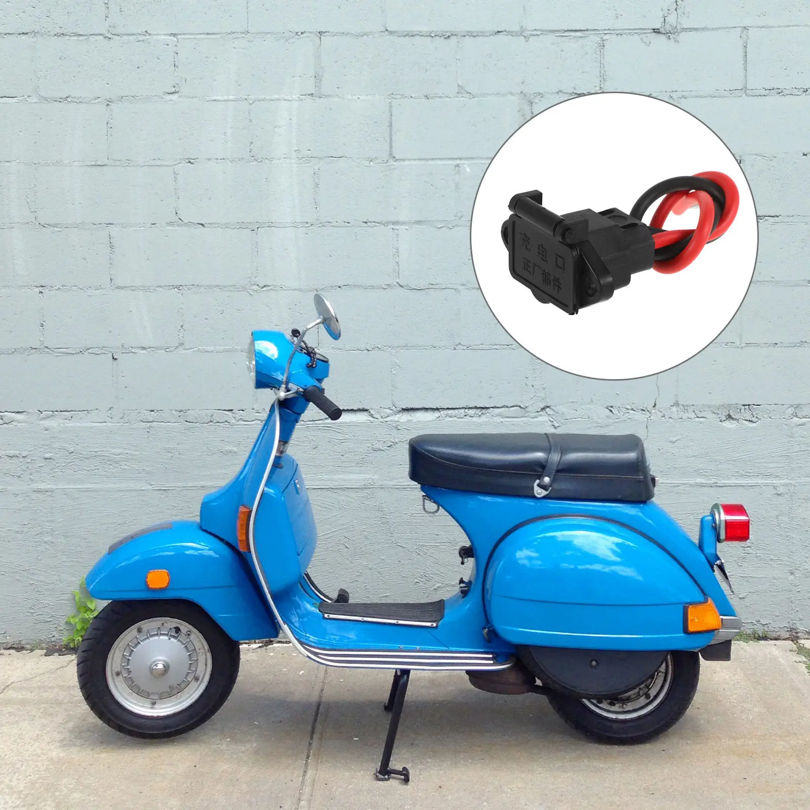 

Electric Vehicle Charging Plug Three-Pin Socket with Cover Fast Electric Bike Scooter Charger Port Ev Charging Connector