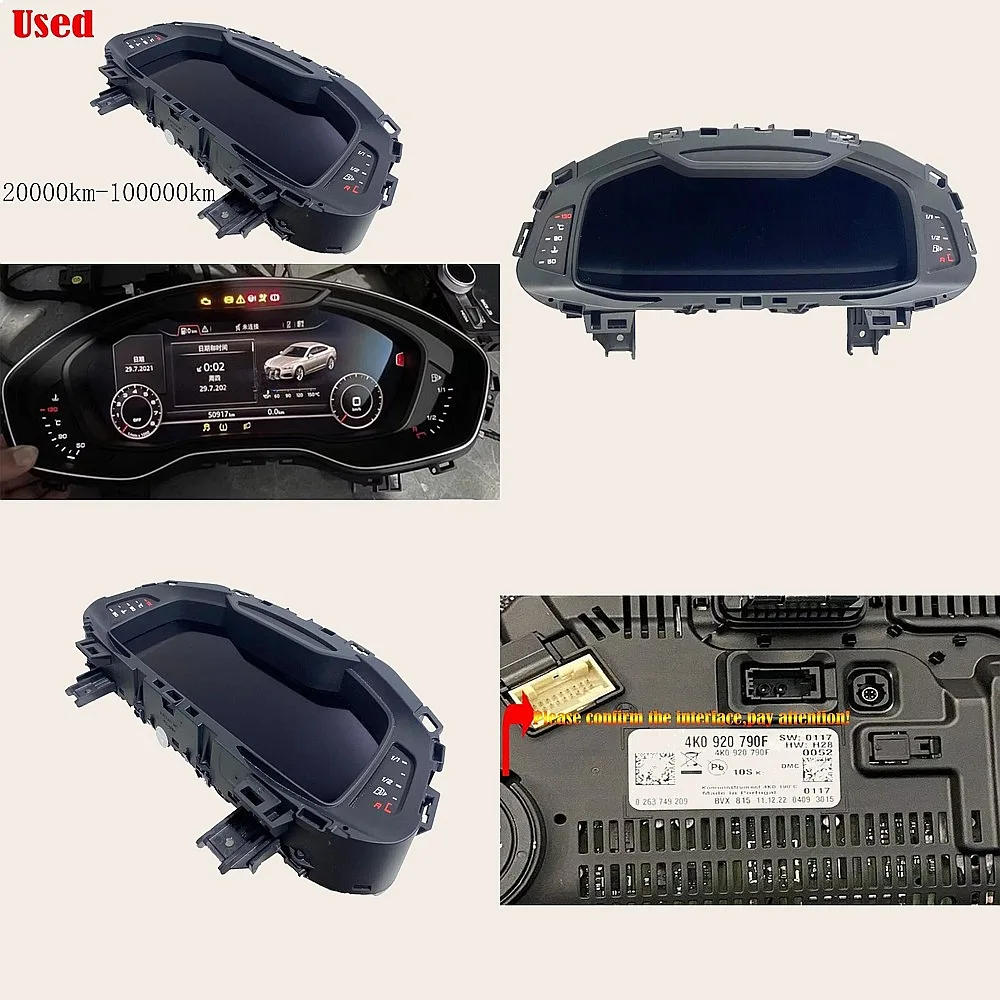 4K0 920 790F For Audi A6 A7 RS6 RS7 Digital Speedometer Instrument Cluster