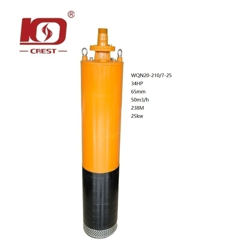 

WQN20-210/7-25 High Head and High Flow Industrial Submersible Pump High Pressure Sewage Pump