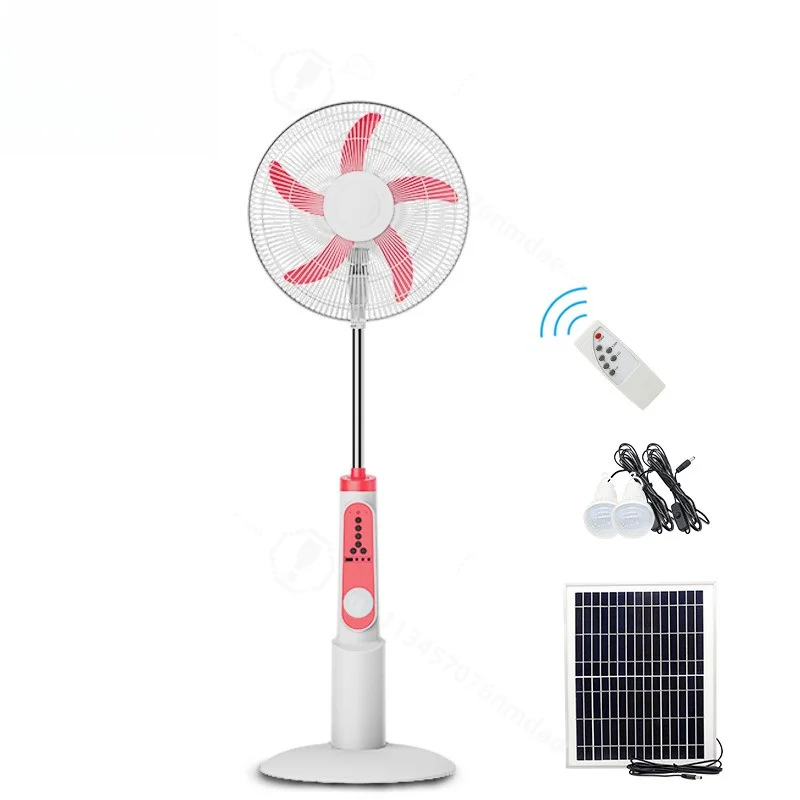 18 Inch Rechargeable Solar Standing Fan Remote Control Outdoor Patio Solar Powered Floor Ventilation Fan