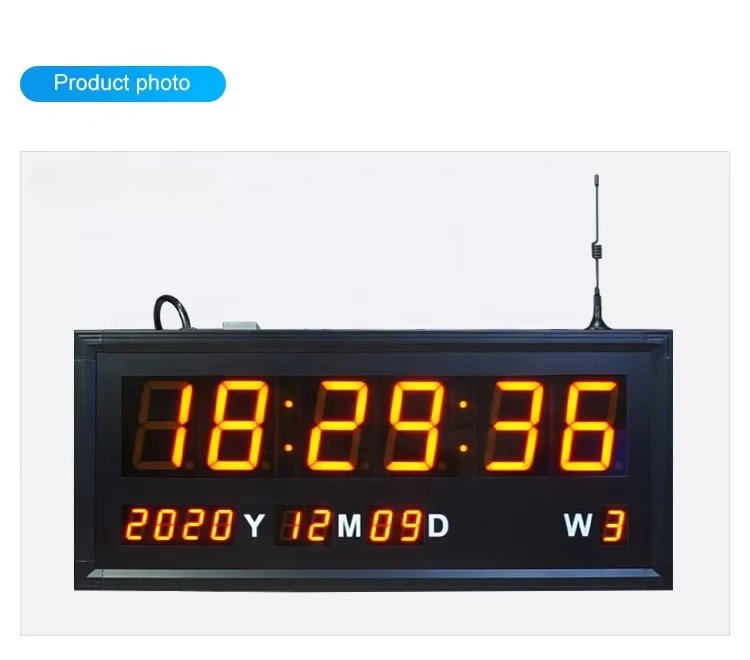 7 Segment Digital Led Clock Poe Synchronous Clock