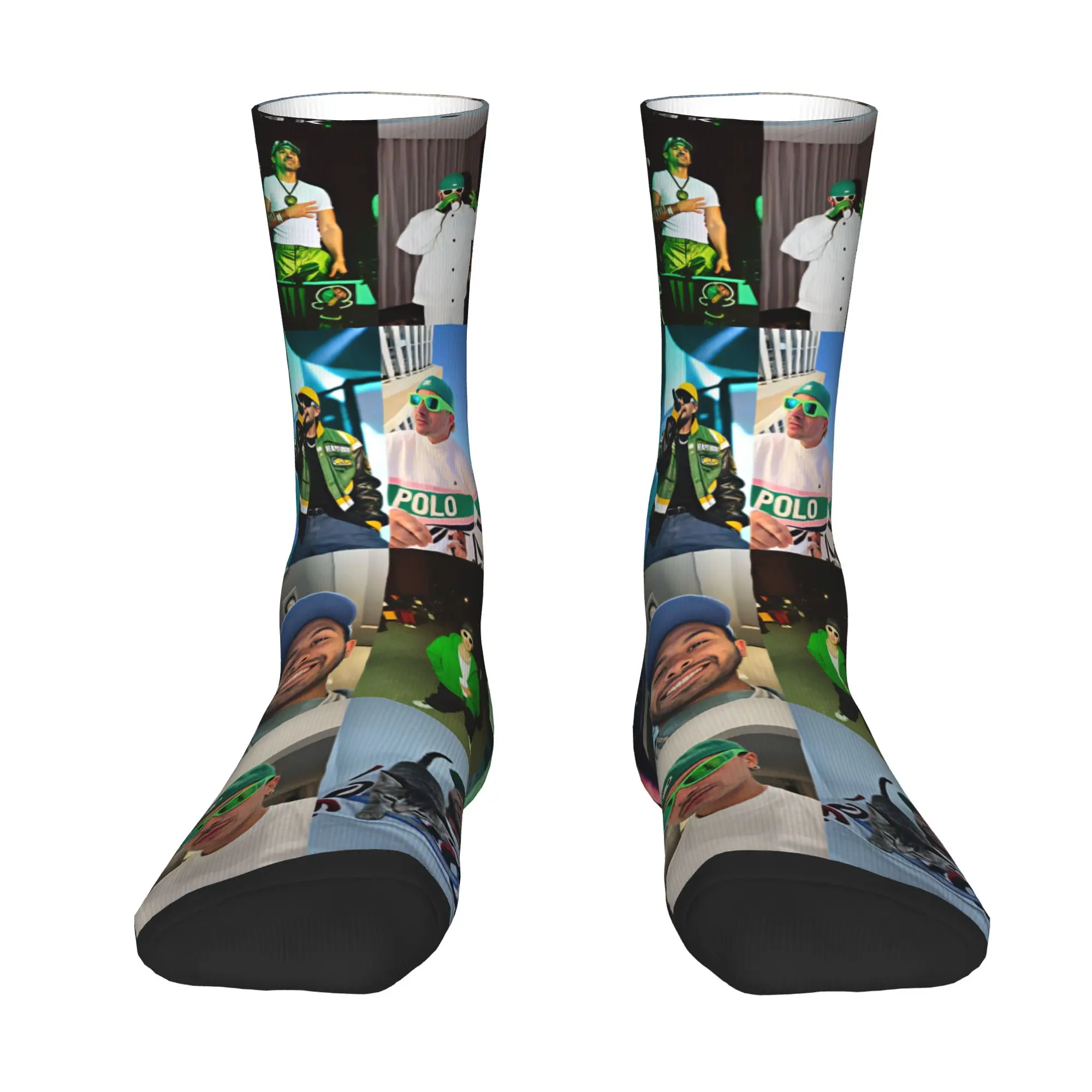 Colombian F-Feids f-Ferxxos Mens Crew Socks Unisex Kawaii Rapper Rap Music Singer Spring Summer Autumn Winter Dress Socks