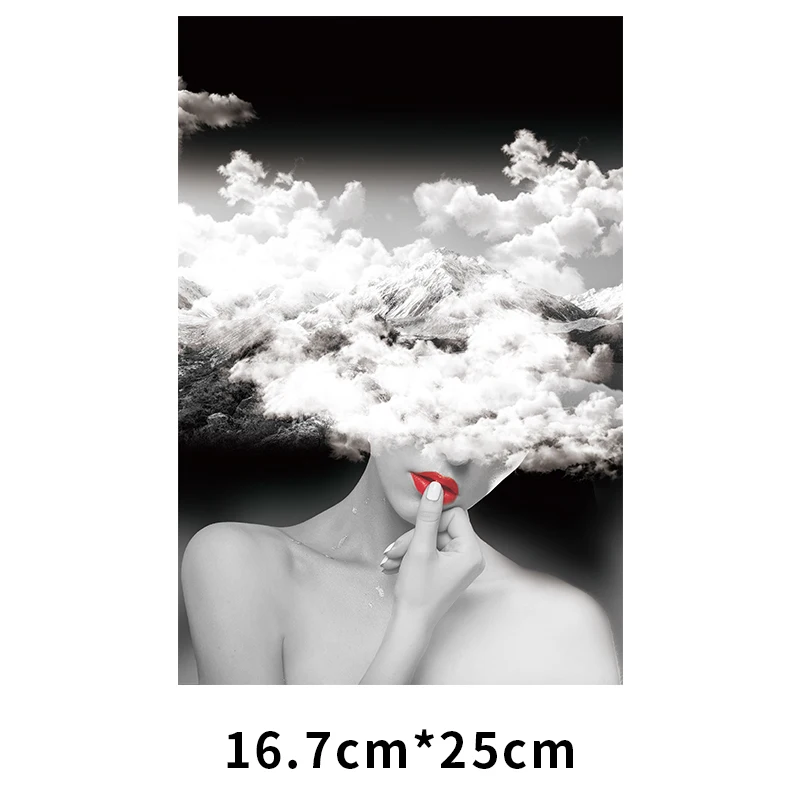 People Silhouette Art Photography Personalized Printing Ironing Clothing Fabric Decor Heat Transfer Can Be Customized Stickers