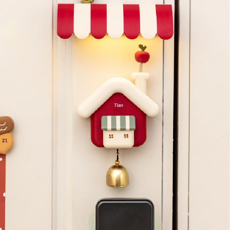 Christmas Decorations 3d Cute Fridge Magnet Creative House Bell Magnetic Decor For Refrigerator Door Hole Board Kitchen Home Use