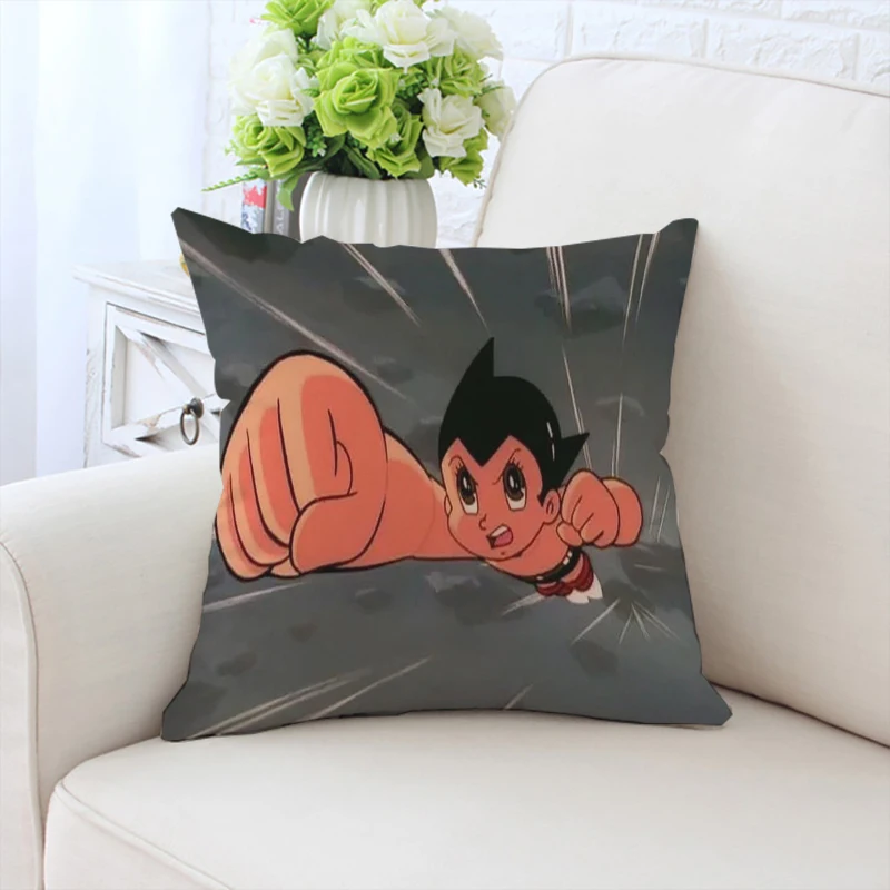 

Customized pillowcase T-Tetsuwan Atom anime double-sided printed sofa cushion cover bedside backrest chair waist cushion 45x45cm