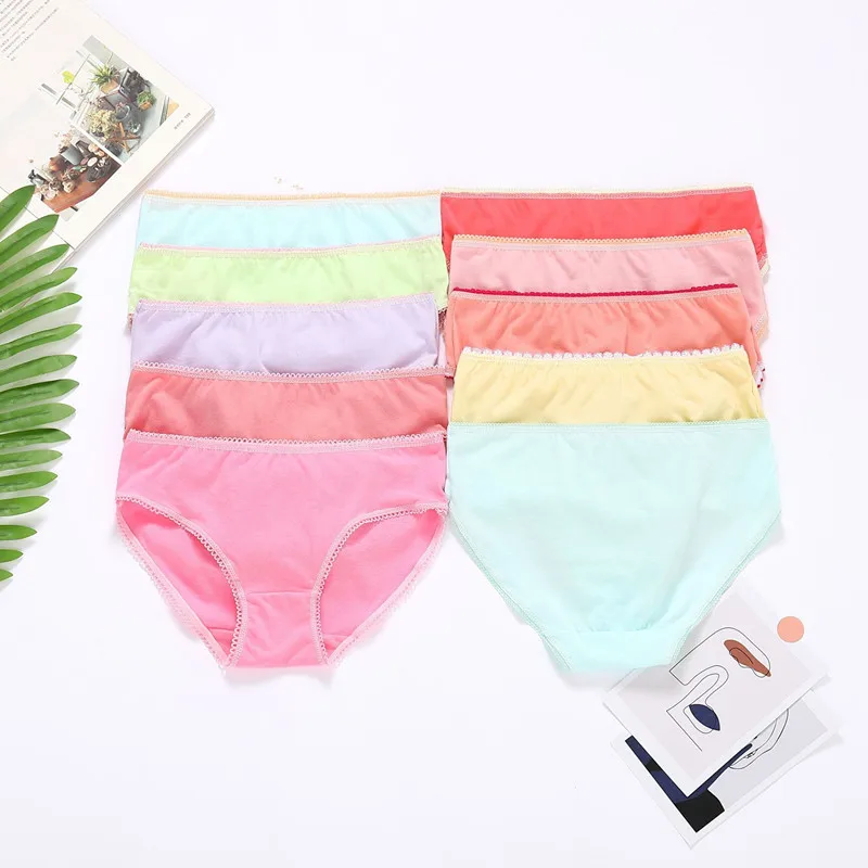 24pcs/Lot Cotton Girls Briefs Children\'s Underwear Triangle  Panties Kids Underpants 2-12Years