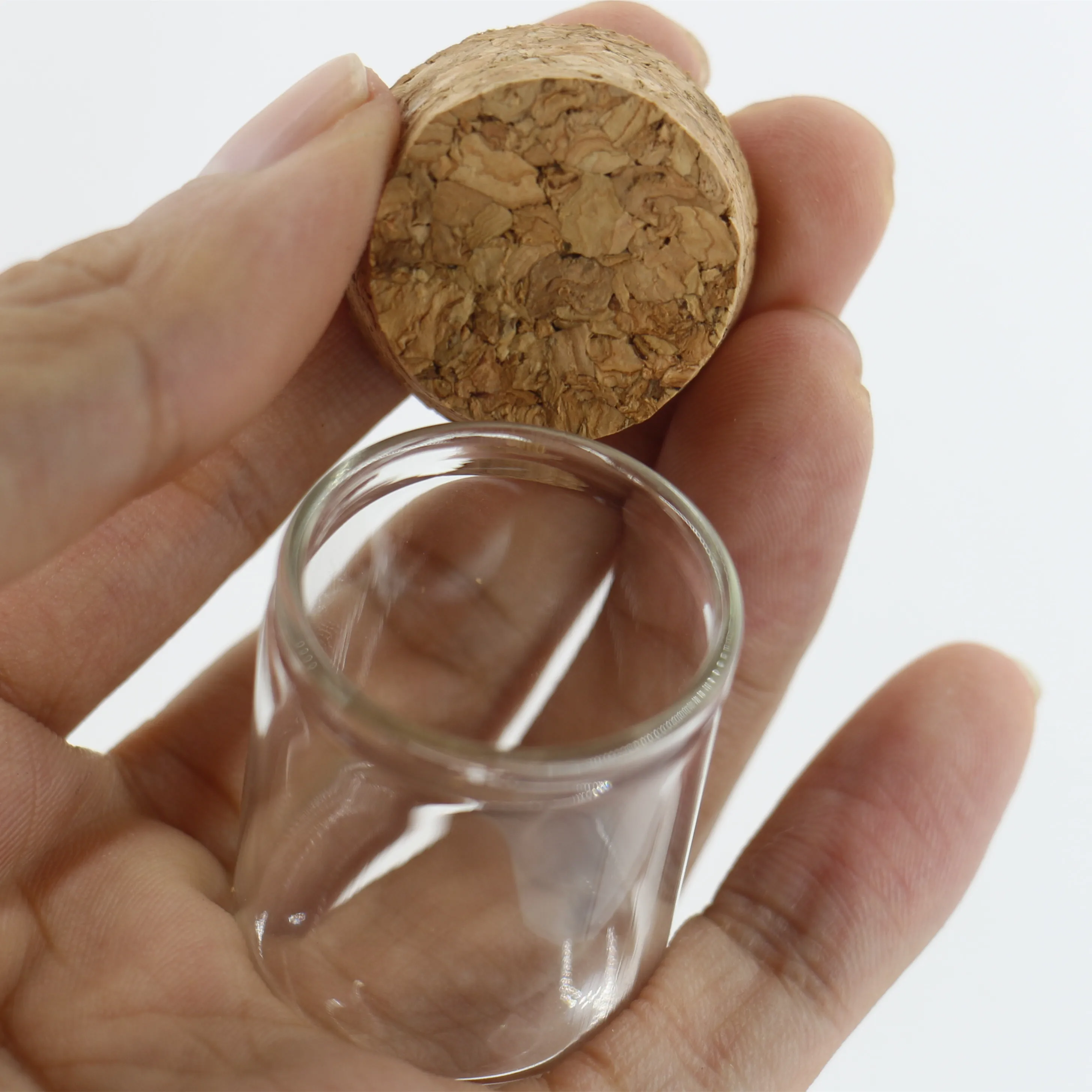 24 개/몫 25*30*35mm 12ml 작은 유리 병 마개 유리 항아리 테스트 튜브 코르크 향신료 미니 DIY 병 용기 항아리