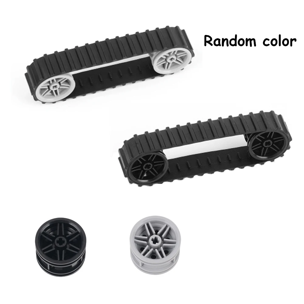 MOC Large Track Tank Crawler Wheels Tire 53992 13972 56145 compatibile con legoeds Building Blocks accessori per veicoli per camion