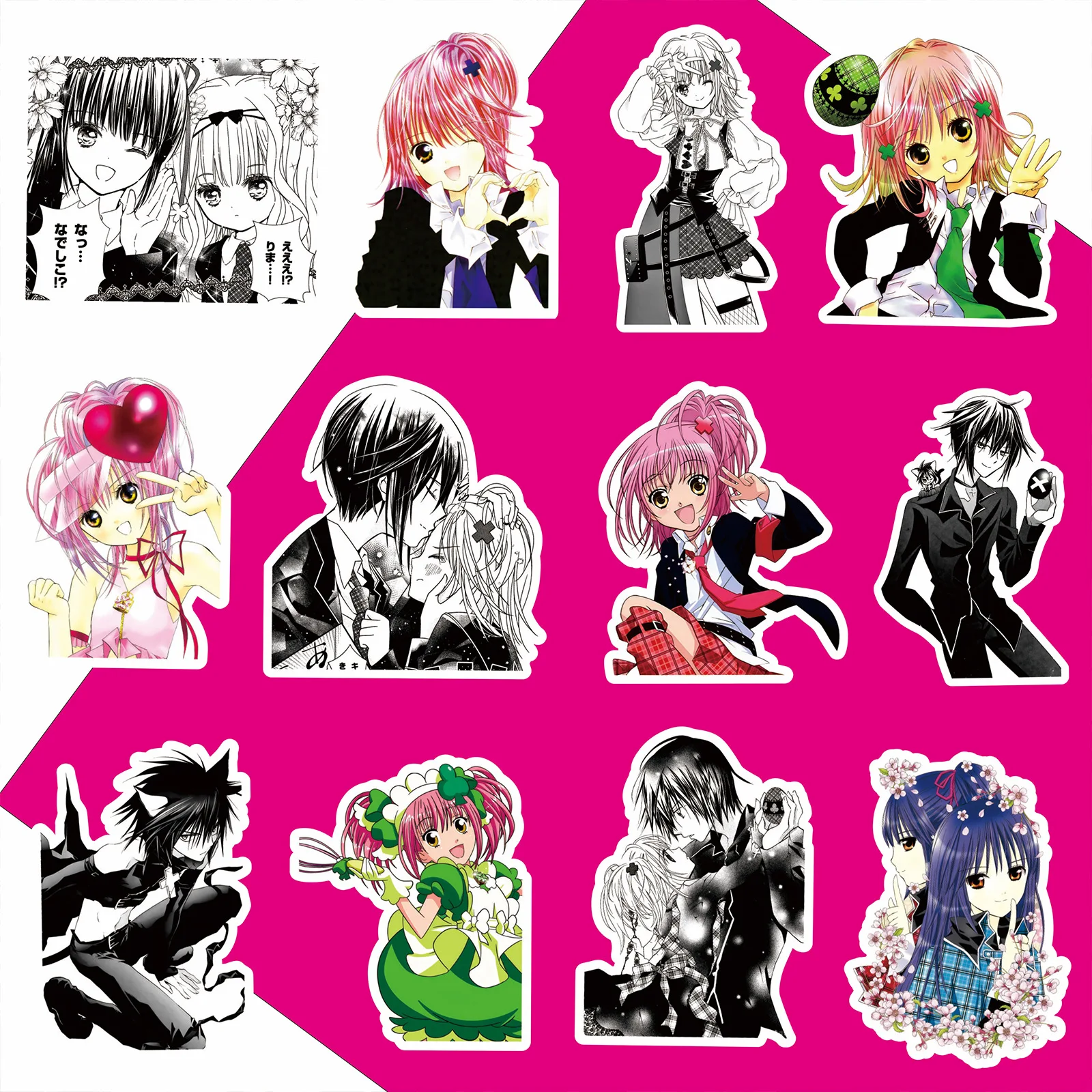 10/82PCS Shugo Chara! Stiker Karakter Anime Grafiti DIY Gitar Kulkas Ponsel Laptop Koper Gelas Air Skateboard