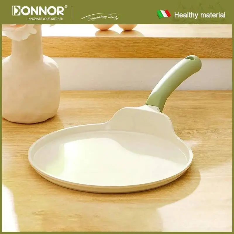 

DONNOR Ceramic Pan Kitchen Non-Stick Breakfast Egg Steak Pancake Without Lid Skillet Uncoated Induction Cooker Universal Pot